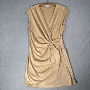 Tommy Bahama Clara Salina Sands Faux Wrap Dress L Faux Suede MRSP $148 Timeless